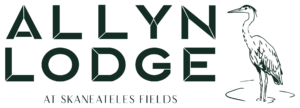 Allyn Lodge logo with Skaneateles Fields branding.